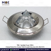 downlight / Spotlight Frame MR16 Chrome/Nickel Recessed Fix Circular With Pyramid Glass 6cm