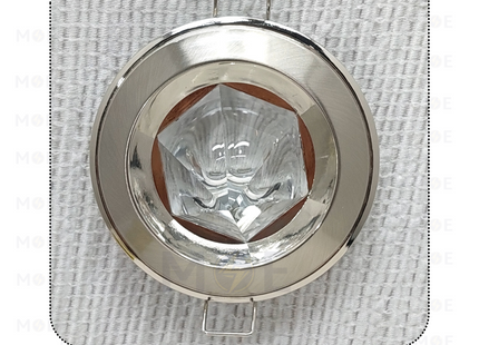 downlight / Spotlight Frame MR16 Chrome/Nickel Recessed Fix Circular With Pyramid Glass 6cm | سبوت فارغ مدور مخفي مع زجاجة هرم فضي على نيكل ثابت