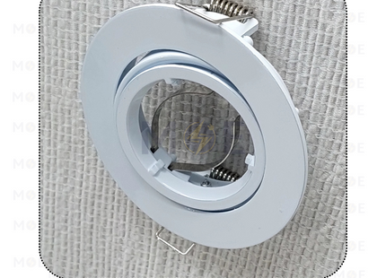 downlight / Spotlight Frame MR16 White(06) Recessed Adjustable Circular 7.5cm | سبوت فارغ مدور مخفي ابيض متحرك