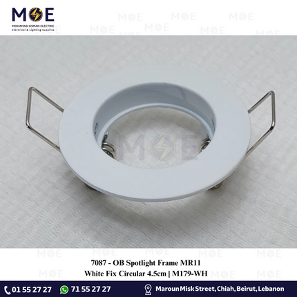 OB Downlight / Spotlight Frame MR11 White Recessed Fix Circular 4.5cm