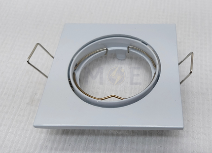 downlight / Spotlight Frame MR16 White Recessed Adjustable Square 7.5cm | سبوت فارغ مربع مخفي ابيض متحرك