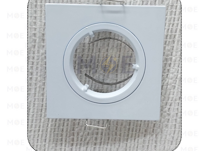 downlight / Spotlight Frame MR16 White Recessed Adjustable Square (501) 7.5cm | سبوت فارغ مربع مخفي ابيض ثابت مع سيغمون