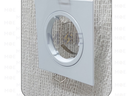 downlight / Spotlight Frame MR16 White Recessed Adjustable Square (501) 7.5cm | سبوت فارغ مربع مخفي ابيض ثابت مع سيغمون