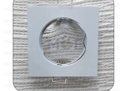 downlight / Spotlight Frame MR16 White Recessed Square 6cm | سبوت فارغ مربع مخفي ابيض ثابت