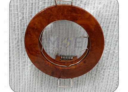 downlight / Spotlight Frame MR16 Wooden05 Recessed Fix Circular 6cm | سبوت فارغ مدور مخفي خشبي ثابت