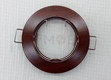 downlight / Spotlight Frame MR16 Wooden07 Recessed Fix Circular 6cm | سبوت فارغ مدور مخفي خشبي ثابت