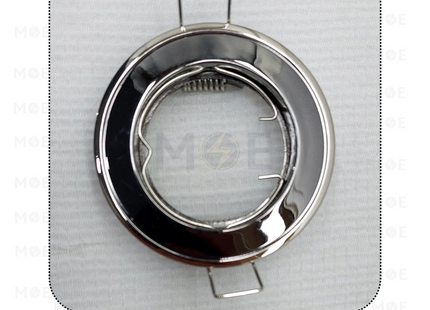 Economy downlight / Spotlight Frame MR16 Pearl Black/Nickel Recessed Fix Circular 6cm | سبوت فارغ مدور مخفي اسود نيكل ثابت