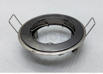 Economy downlight / Spotlight Frame MR16 Pearl Black/Nickel Recessed Fix Circular 6cm | سبوت فارغ مدور مخفي اسود نيكل ثابت