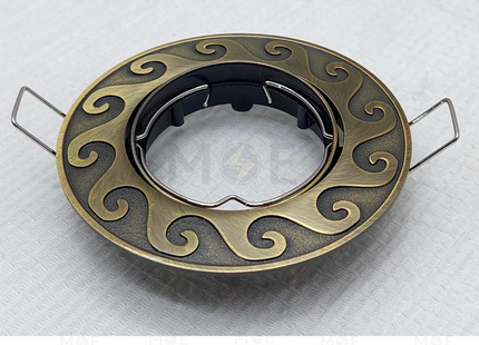 Greenlite downlight / Spotlight Frame MR16 408 Bronze/Bronze Recessed Adjustable Circular 7.5cm | سبوت فارغ مدور مخفي برونز على برونز معتق متحرك