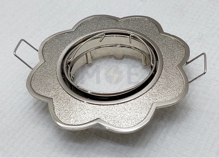 Greenlite downlight / Spotlight Frame MR16 Chrome Recessed Adjustable Circular 7.5cm | سبوت فارغ مدور شكل وردة مخفي كروم متحرك