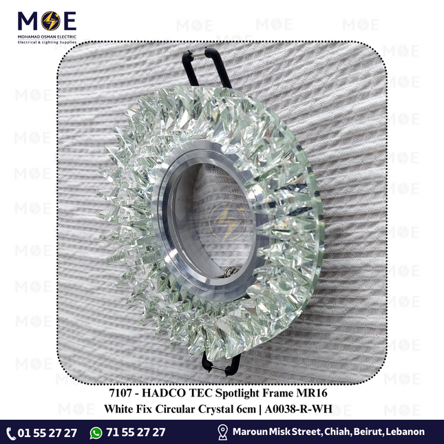 HADCO TEC downlight / Spotlight Frame MR16 White Recessed Fix Circular Crystal 6cm