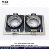 Double downlight / Spotlight Frame MR16 Chrome Recessed Adjustable Square 15.5x7.5cm | KG-7112