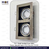 Double downlight / Spotlight Frame MR16 Chrome Recessed Adjustable Square 15.5x7.5cm | KG-7112