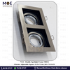 Double downlight / Spotlight Frame MR16 Chrome Recessed Adjustable Square 15.5x7.5cm