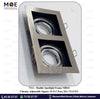 Double downlight / Spotlight Frame MR16 Chrome Recessed Adjustable Square 15.5x7.5cm | KG-7112