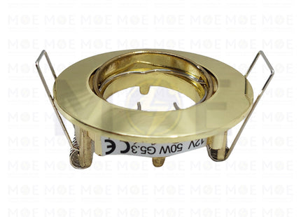 Orient Downlight / Spotlight Frame MR11 Gold Recessed Adjustable Circular 5.5cm | سبوت فارغ مدور مخفي ذهبي متحرك