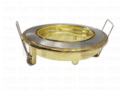 Orient downlight / Spotlight Frame MR16 Chrome/Gold Recessed Fix Circular 6cm | سبوت فارغ مدور مخفي ذهبي على ساتين كروم على ذهبي متحرك