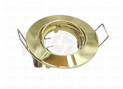 Orient Downlight / Spotlight Frame MR11 Shiny Gold Recessed Adjustable Circular 5.5cm | سبوت فارغ مدور مخفي ذهبي لميع متحرك
