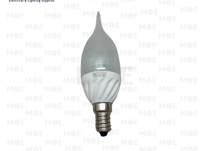 CIVILIGHT LED Lamp Clear Lens Candle Tail WarmWhite 11002 2700K E14 4W | F37 Bulb | لمبة ليد برم سن رفيع لنس شمعة دنب شفاف ورم وايت