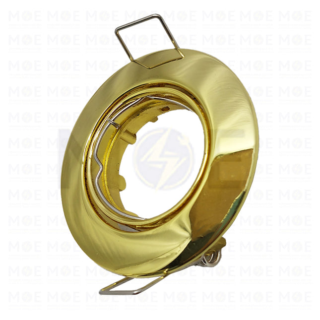 SEC Downlight / Spotlight Frame MR11 Gold Recessed Adjustable Circular 5.5cm | سبوت فارغ مدور مخفي ذهبي متحرك