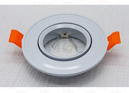 StarLed downlight / Spotlight Frame MR16 White Recessed Adjustable Circular Aluminium 7.5cm | سبوت المنيوم فارغ مدور مخفي ابيض متحرك