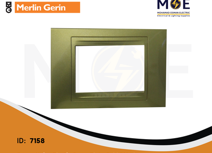Merlin Gerin Eunea Unica Plastic Cover Plate Gold 3module | U4.103.64 | بلاك بلاستيك ذهبي