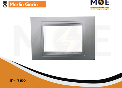 Merlin Gerin Eunea Unica Plastic Cover Plate Dull Silver 3module | U4.103.60 | بلاك بلاستيك فضي