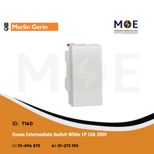 Merlin Gerin Eunea Intermediate Reversing Switch White 1P 10A 250V | U3.101.18 | مفتاح مفرد ابيض