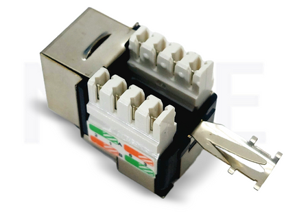 European netconnect Cat6 Shielded RJ45 Network Keystone Jack Tools Less STP | E2002F