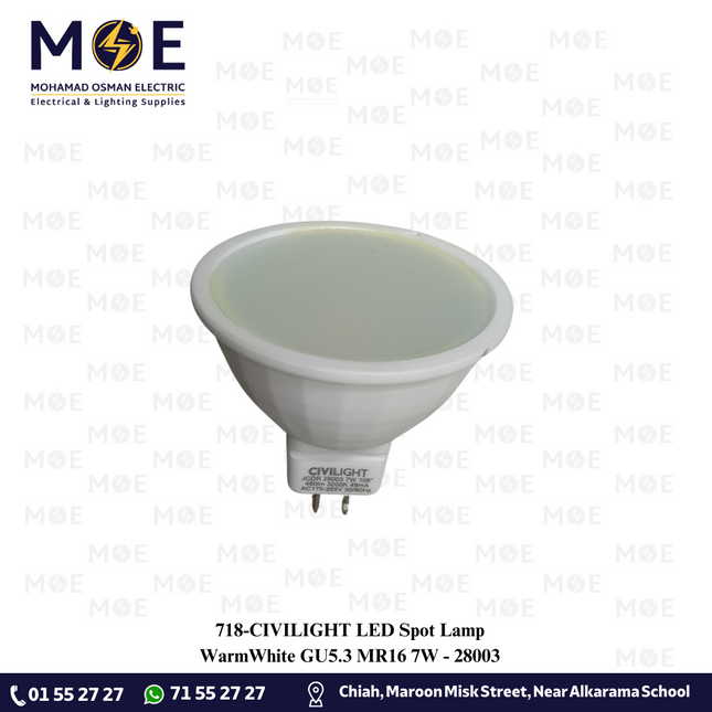 CIVILIGHT LED Spot Lamp WarmWhite GU5.3 MR16 7W | 28003