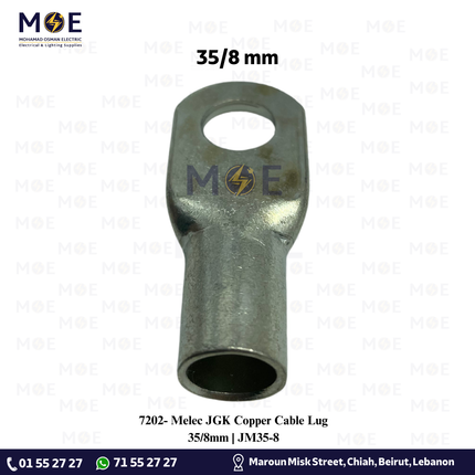 Melec JGK Copper Cable Lug 35/8mm | JM35-8