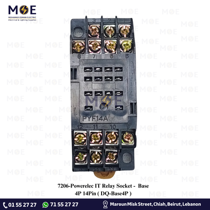 Powerelec IT Relay Socket / Base 4P 14Pin | DQ-Base4P