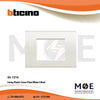 Bticino Living Plastic Cover Plate White 3module | TIC-LNA4803BI