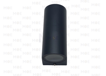 Outdoor UP & Down Wall Light Curve Black 2xGu10 15cm | ابليك حائط فارغ طلوع نزول اسود