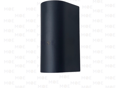 Outdoor UP & Down Wall Light Curve Black 2xGu10 15cm | ابليك حائط فارغ طلوع نزول اسود