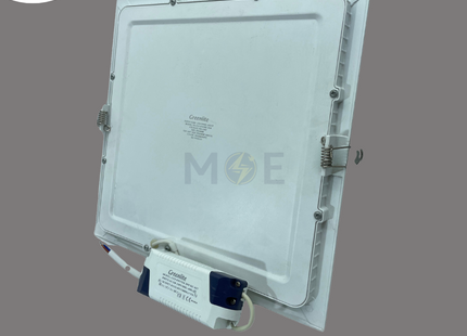 Greenlite LED Downlight/ Panel Light White Ceiling Flush Mounted Square Warmwhite 3000K 3000Lm 28cm 30W | KG-817 | سبوت ليد مربع مخفي ابيض ورم وايت