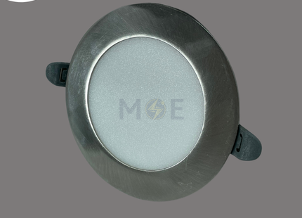 Greenlite LED Downlight/ Panel Light Chrome Ceiling Flush Mounted Circular WarmWhite 3000K 800Lm 10.5cm 8W | GR-803-8W | سبوت ليد مدور مخفي كروم ورم وايت