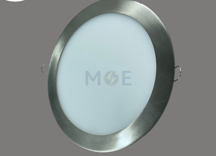 Greenlite LED Downlight/ Panel Light Chrome Ceiling Flush Mounted Circular Daylight 6500K 2500Lm 22cm 25W | KG-813 | سبوت ليد مدور مخفي كروم دايلايت