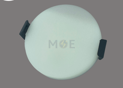 Greenlite LED Downlight/ Panel Light White Ceiling Flush Mounted FrameLess Circular Daylight 6400K 1500Lm 7.5cm 15W | GR-1200-15W | سبوت ليد مدور مخفي بدون كادر ابيض دايلايت