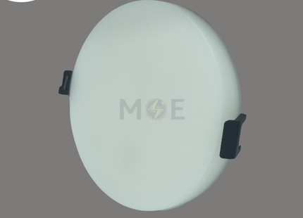 Greenlite LED Downlight/ Panel Light White Ceiling Flush Mounted FrameLess Circular WarmWhite 3000K 2000Lm 10.5cm 20W | GR-1803-20W | سبوت ليد مدور مخفي بدون كادر ابيض ورم وايت