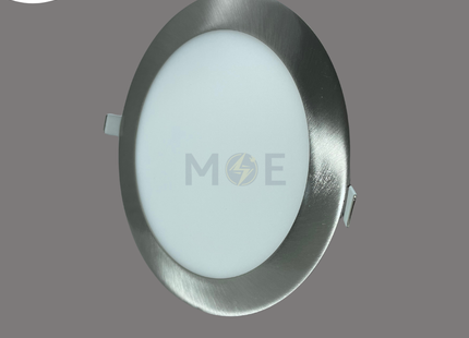 Greenlite LED Downlight/ Panel Light Chrome Ceiling Flush Mounted Circular WarmWhite 3000K 2000Lm 17.5cm 20W | KG-811-20W | سبوت ليد مدور مخفي كروم ورم وايت
