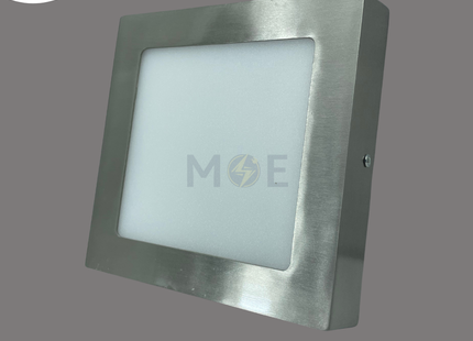 Greenlite LED Downlight/ Panel Light Ceiling Surface Mounted Square Chrome Daylight 6500K 1500Lm 17cm 15W | CPS-Square | سبوت ليد مربع ظاهر كروم دايلايت