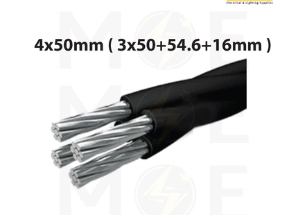 Med Cable KMC ABC Aluminum Cable ( Torsadé ) | EAXT 4x50mm ( 3x50+54.6+16mm ) | كابل المنيوم تورسدي