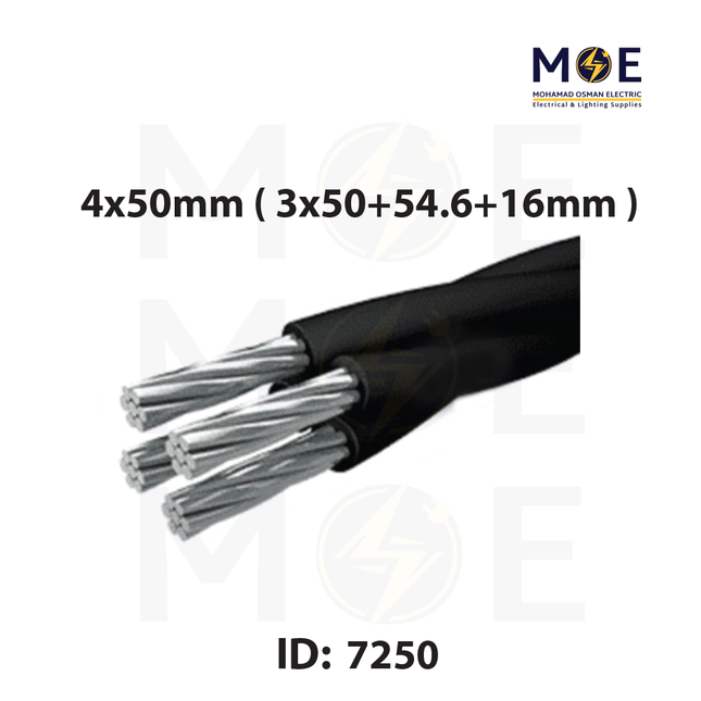 Med Cable KMC ABC Aluminum Cable ( Torsadé ) | EAXT 4x50mm ( 3x50+54.6+16mm )