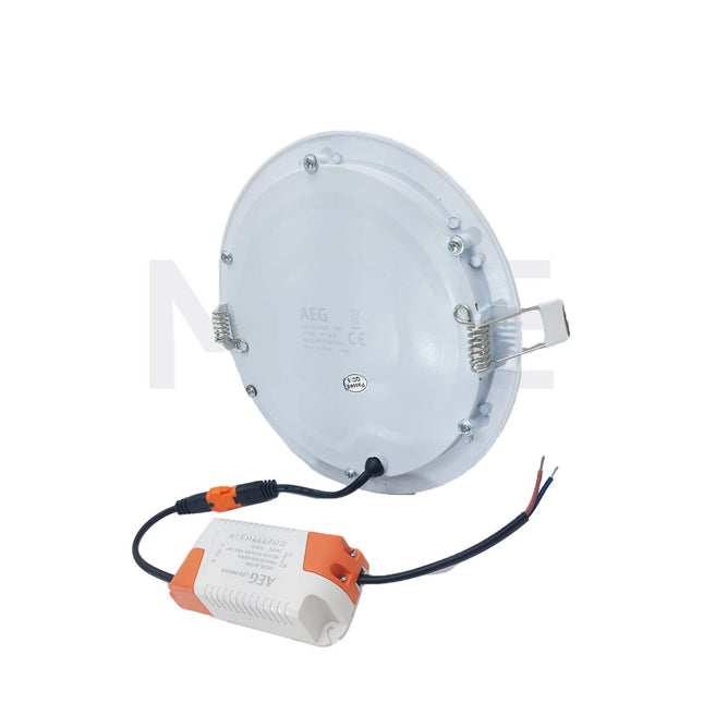 AEG LED Downlight/ Panel Light White Ceiling Flush Mounted Circular CoolWhite 6500K 1200Lm 15.5cm 12W | 16009