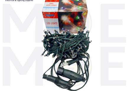 Cuper LED Mini Christmas String light Waterpoof WarmWhite 200LED 220V | 003-25 | حبل ليد زينة مطري اخضر ضو ورم وايت مع تطويلة