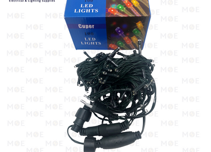Cuper LED Mini Christmas String light Waterproof WarmWhite 100LED 220V | 003-30 | حبل ليد زينة مطري اخضر ضو ورم وايت