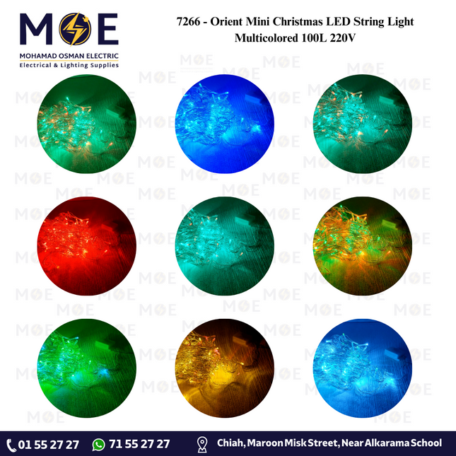 Orient Mini Christmas Multicolored LED String Light 100L 220V