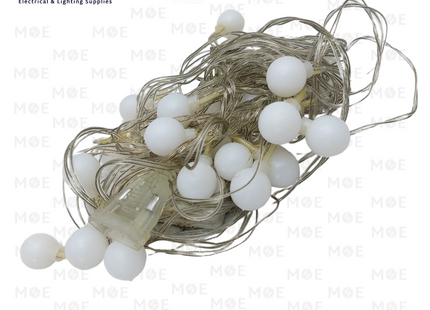 LED RGB Small Ball String Light 220V 2W 28L 220V | 6636/N2 | حبل زينة ليد شفاف طابات ملون اخضر و احمر و ازرق