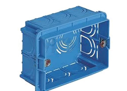 AL Habbal Flush mounting box for masonry light blue 3module | علبة مخفية مثلثة ازرق